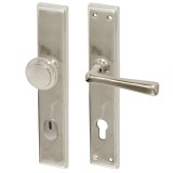 Schutzbeschlag Modell "Hartberg",  Messing vernickelt glänzend